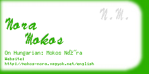 nora mokos business card